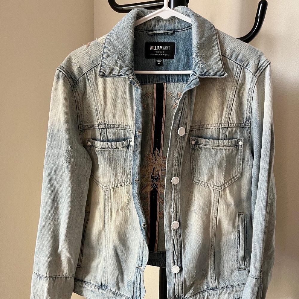 William Rast Embroided Jean Jacket